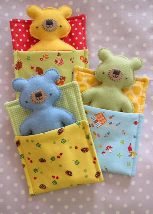 Ted in Bed Fabric KIT by Fiona Tully for Two Brown Birds