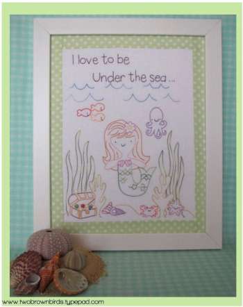 Under the Sea - by Two Brown Birds-  Stitchery Pattern