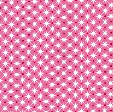 Chirpy Lola 1033 Pink Stars - Patchwork  & Quilting Fabric