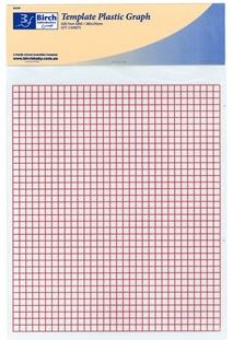Template Plastic - with 1/4" grid  (2pk)  - Birch Products