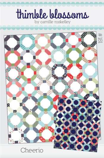 Cheerio Patchwork Patterns by Camille Roskelley for Thimble Blossoms.using Bonnie & Camille fabrics Daysail