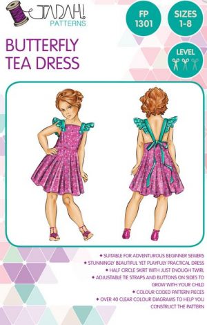 Butterfly Tea Dress - Tadah - Childrens Clothing Patterns