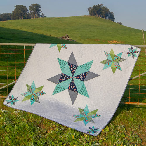 Ocean Stars - Tied with a Ribbon - Patchwork Cushion Pattern