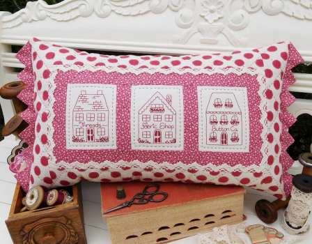 Village Shops -Sally Giblin- Rivendale - Cushion  Pattern