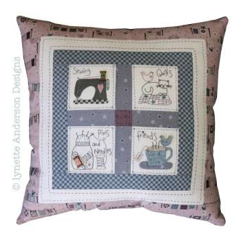 Sewing Friends  - Lynette Anderson  - Cushion Pattern & Buttons
