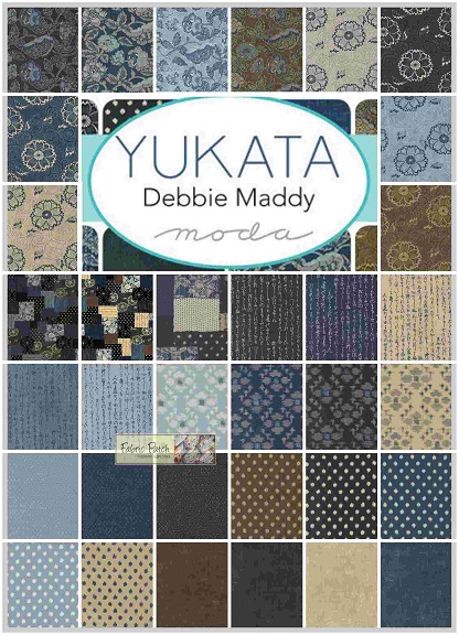 Yukata Jelly Roll Applique, patchwork and quilting fabric  Range by Debbie Maddy of Tiori Designs  for Moda Fabrics.