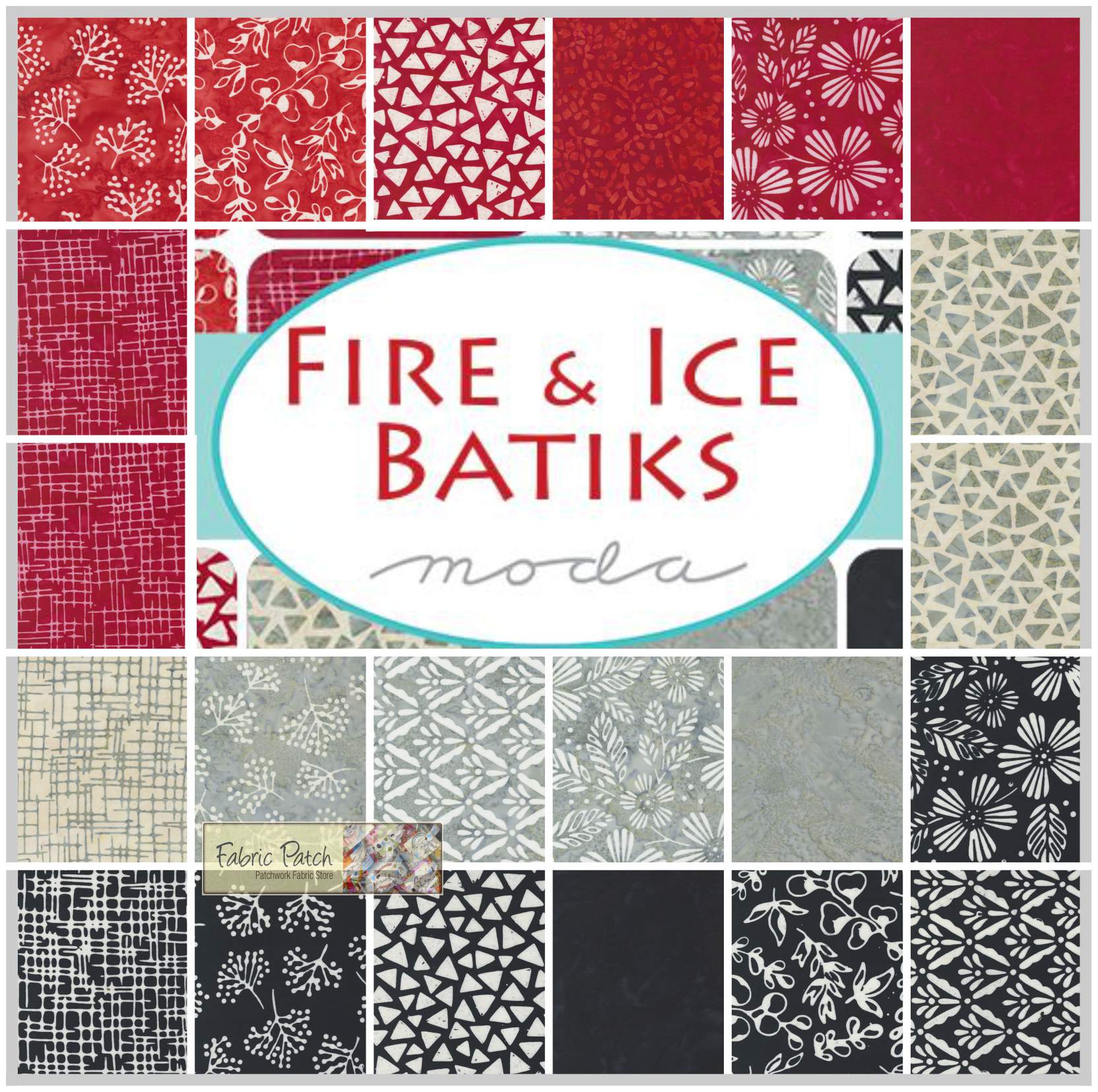 Fire & Ice Batik Fabric Grid