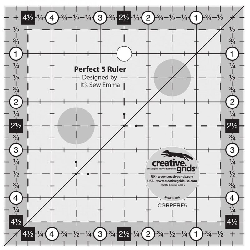 Creative Grids Perfect 5 Quilt Ruler CG RPERF5