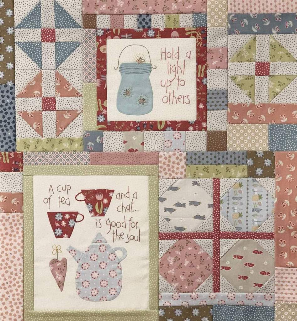 A Letter to my Daughter quilt close up by Natalie Bird of The Birdhouse