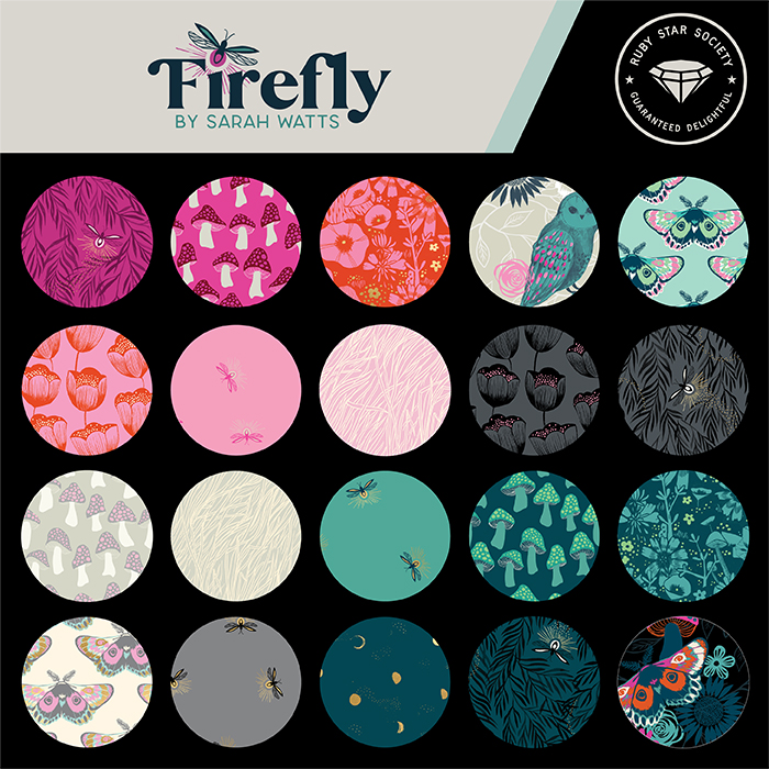 Firefly Fabric Collection by Sarah Watts for Ruby Star Society Fabrics Applique, patchwork and quilting fabric