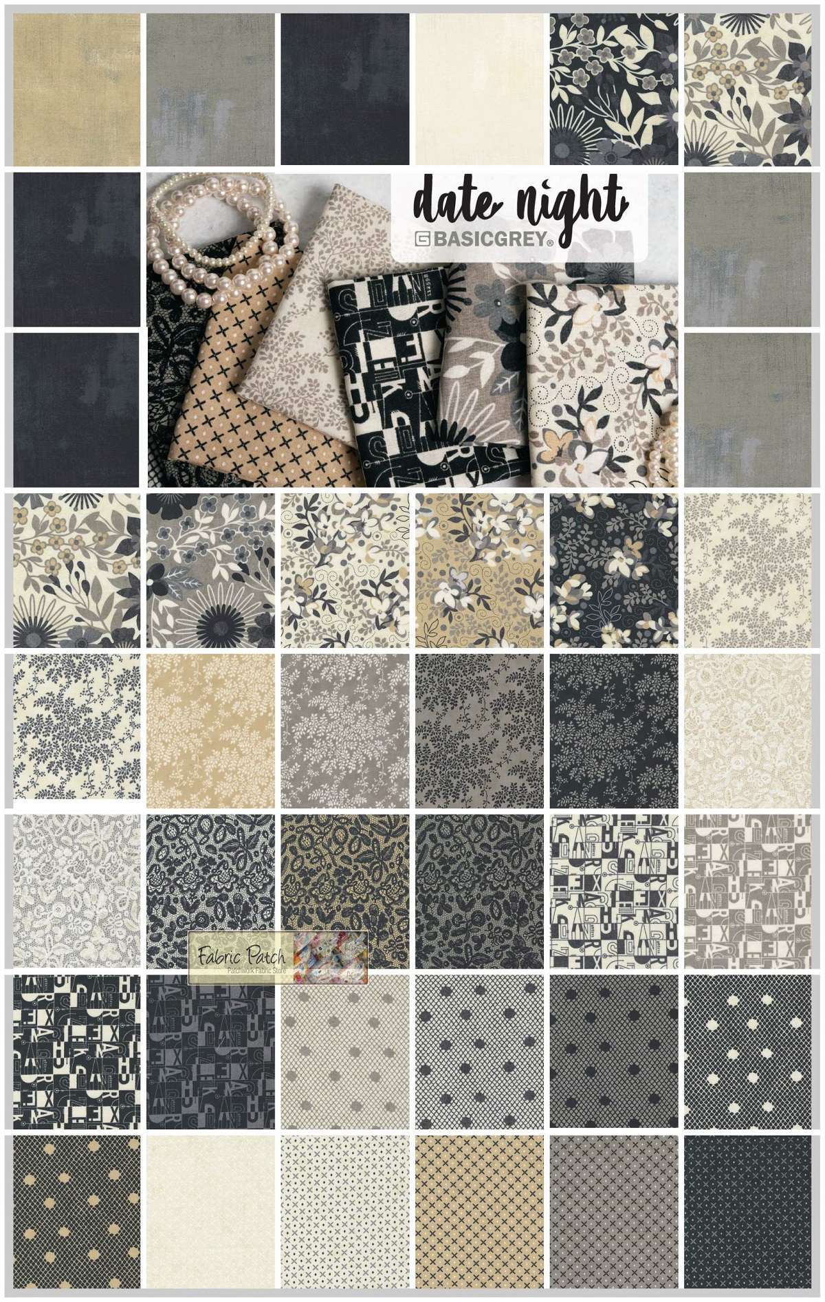 Date Night Fabric Collection by Basic Grey for Moda Fabrics