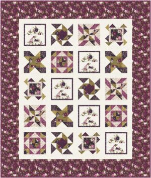Moda Wild Meadow Sampler Quilt Kit by Sweetfire Road for Moda Fabrics. SKU:KIT43130