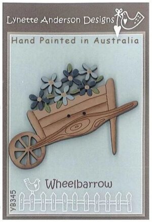 Wheelbarrow Button by Lynette Anderson Designs.