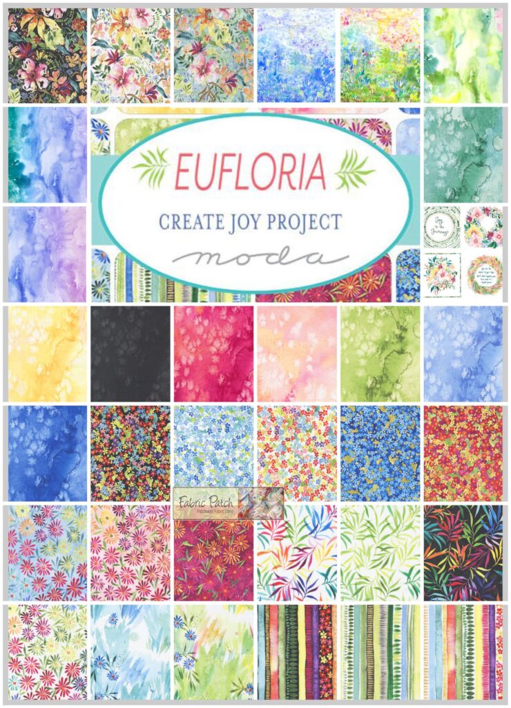 Eufloria Fat Quarter Bundle by Create Joy for Moda Fabrics Applique, patchwork and quilting fabric.