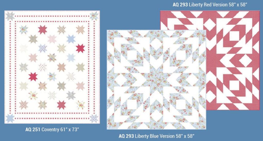 Sweet Liberty Charm Square Applique, patchwork and quilting fabrics. Range by Brenda Riddle for Moda Fabrics.