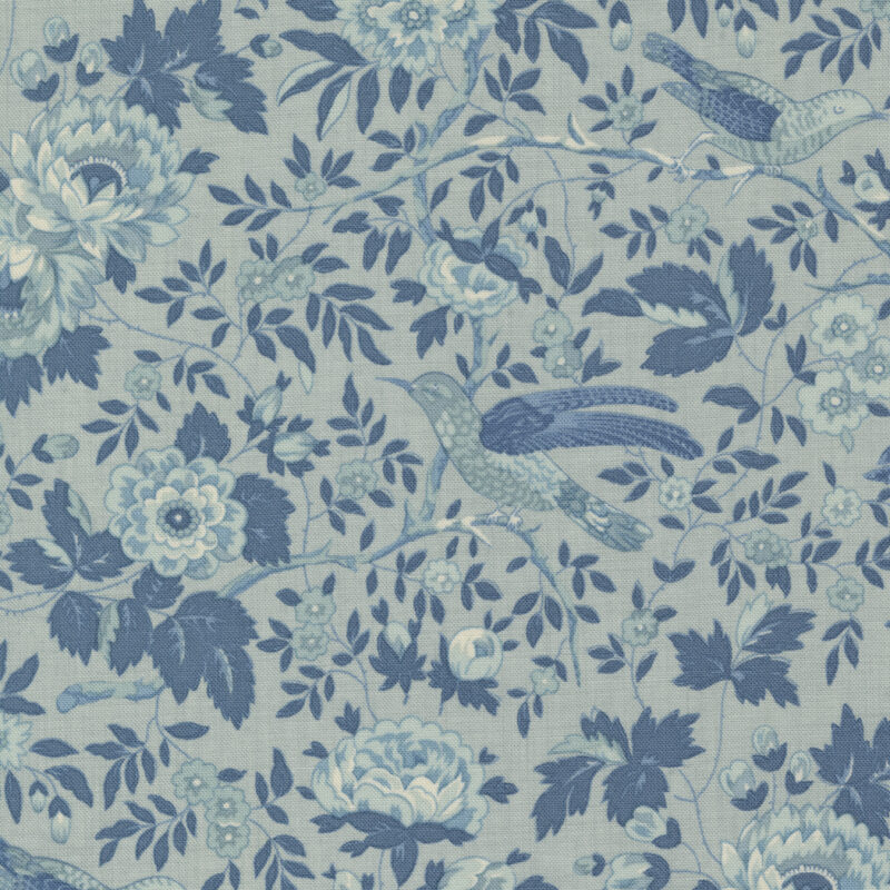 Bleu De France 13930-15 by French General for Moda Fabrics Applique, patchwork and quilting fabri