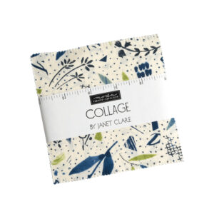 Collage Charm Square Applique, patchwork and quilting fabrics. Range by Janet Clare for Moda Fabrics.