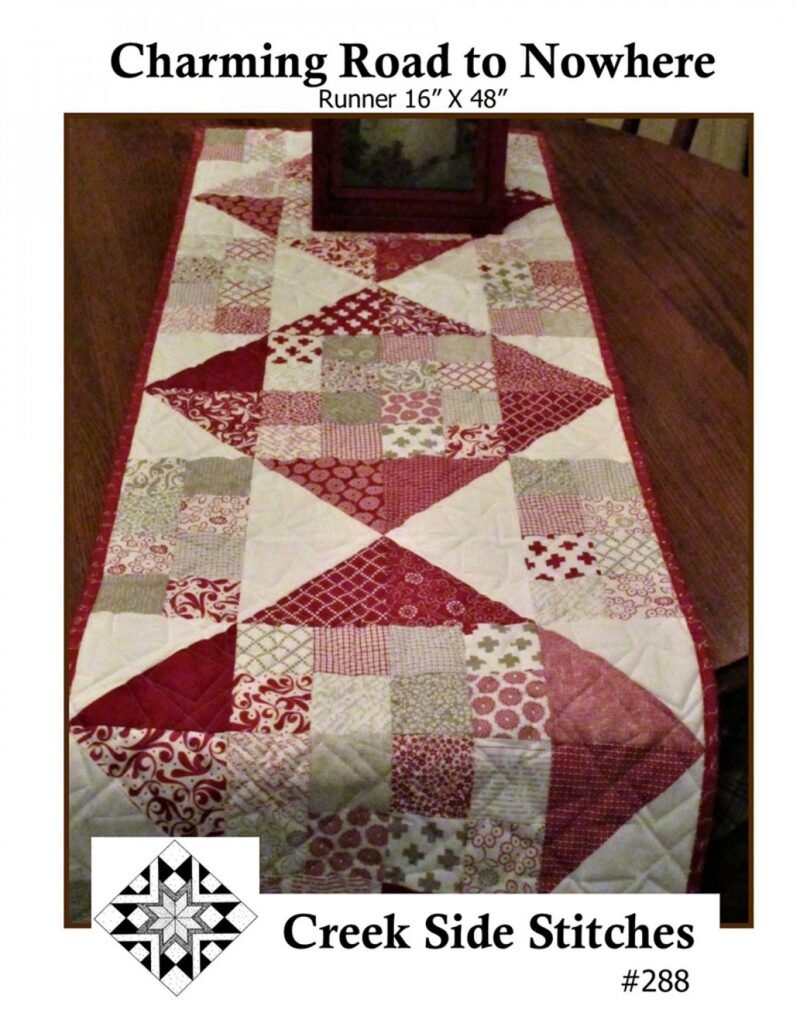 Charming Road to Nowhere Table Runner Pattern by Creekside Stitches Quilting & Patchwork Pattern