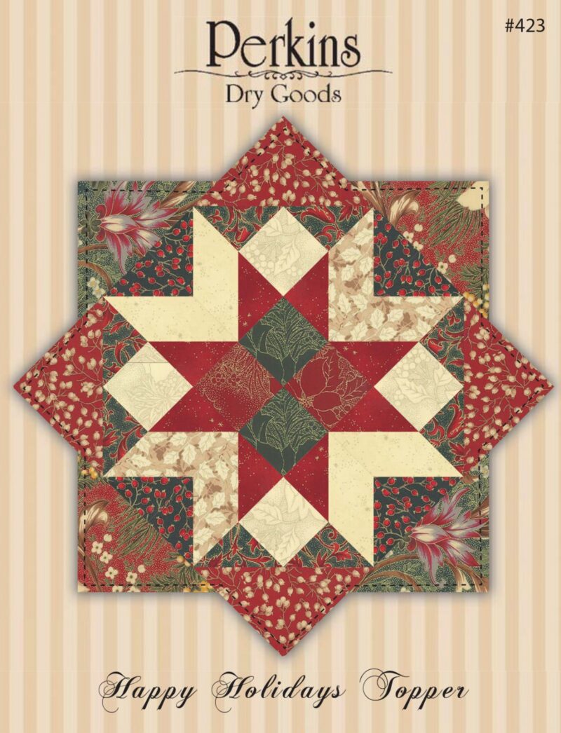 Happy Holidays Topper From Perkins Dry Goods In Placemats, Table Runners & Toppers