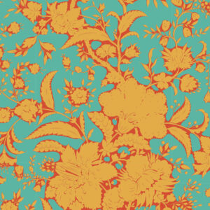 Abloom Turquoise 110072 by Tone Finnanger for Tilda Applique, patchwork and quilting fabric