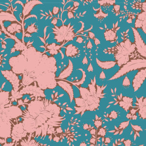 Abloom Petrol 110073 by Tone Finnanger for Tilda Applique, patchwork and quilting fabric
