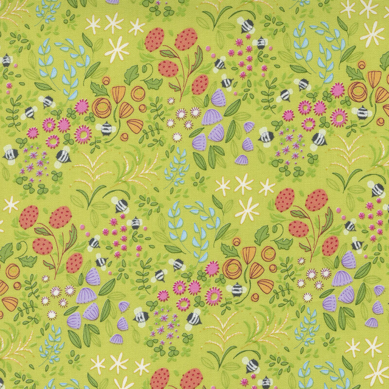 Wild Blossoms 48735-13 by Robin Pickens for Moda Fabrics Applique, patchwork and quilting fabric