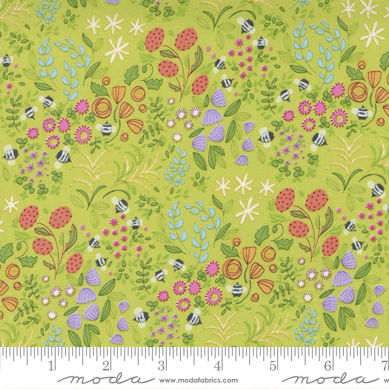Wild Blossoms 48730-11 by Robin Pickens for Moda Fabrics Applique, patchwork and quilting fabric