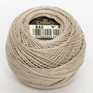 DMC Perle 8 - #842 Very Light Beige Brown Embroidery/crochet Thread by DMC Threads
