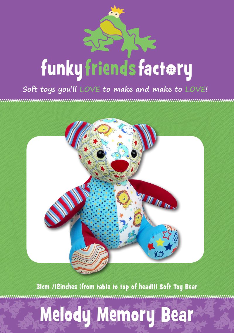 Melody Memory Bear - by Funky Friends Factory - Softy Pattern - Fabric ...