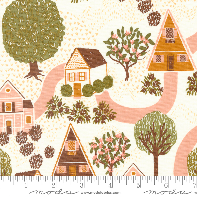 Quaint Cottage 48370-11 by Gingiber for Moda Fabrics Applique, patchwork and quilting fabric.