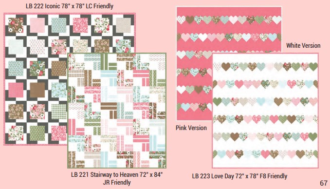 Lovestruck Jelly Roll Applique, patchwork and quilting fabrics. Range by Lella Boutique for Moda Fabrics.