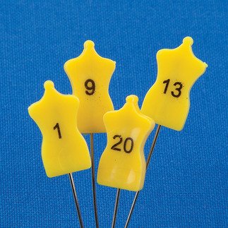 Decorative Numbered Pins 1-20 - Sewing Quilting Supplies