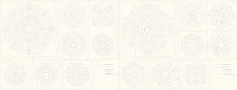 Mandala Sashiko Stitchery Panel DV4060 Natural by Devonstone Collections