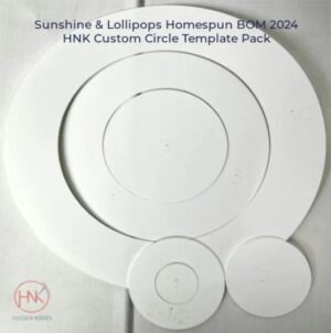 Homespun Magazine BOM 2024 - Sunshine & Lollipop Leave In Paper Circle Template Set