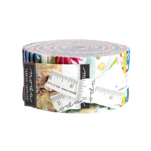 Coming Up Roses Jelly Roll Applique, patchwork and quilting fabrics. Range by Create Joy Project for Moda Fabrics.