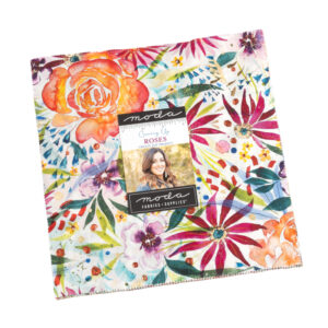 Coming Up Roses Layer Cake Applique, patchwork and quilting fabrics. Range by Create Joy Project for Moda Fabrics.