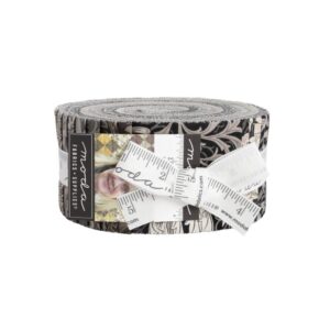 Ebony Suite Jelly Roll Applique, patchwork and quilting fabrics. Fabric Collection by Best of Morris Barbara Brackman for Moda Fabrics