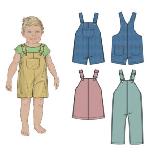 Baby Everyday Overalls Pattern Childrens Clothing Patterns by Tadah