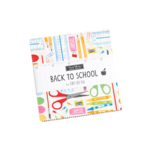Back to School Charm Square Applique, patchwork and quilting fabrics. Fabric Range by Stacy Iest Hsu for Moda Fabrics.