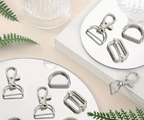 Heavy-Duty Swivel Hook Claw Buckle - Adjustable D-Ring Slide Buckle for Dog Collars, Backpacks, Purses, and Outdoor Gear - Durable, Rust-Resistant, and Easy-to-Use Hardware Accessories