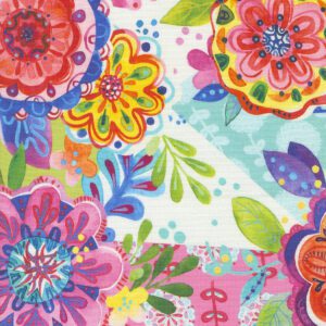 Flower Patches 21821-11 by Amarilys Henderson for Moda Fabrics Applique, patchwork and quilting fabric.