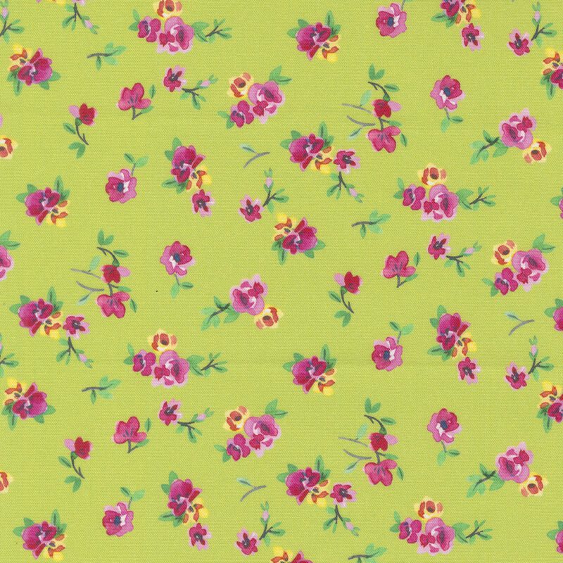 Flower Patches 21828-18 by Amarilys Henderson for Moda Fabrics Applique, patchwork and quilting fabric