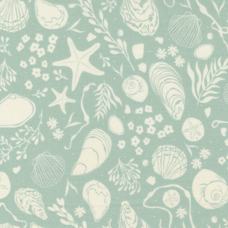 Seaglass Summer 43183-12 by Sweetfire Road Design Co for Moda Fabrics Applique, patchwork and quilting fabric.