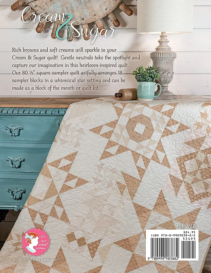 Cream & Sugar Block of the Month Book Quilting Patchwork Book By  It's Sew Emma