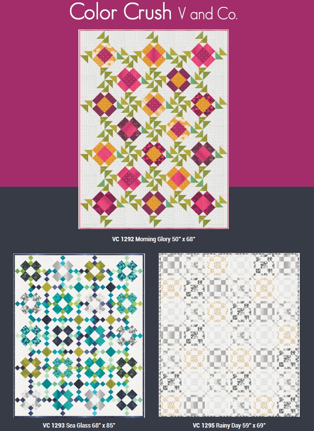 Color Crush Fat Quarter Bundle Applique, patchwork and quilting fabric. Range by V & Co for Moda Fabrics.