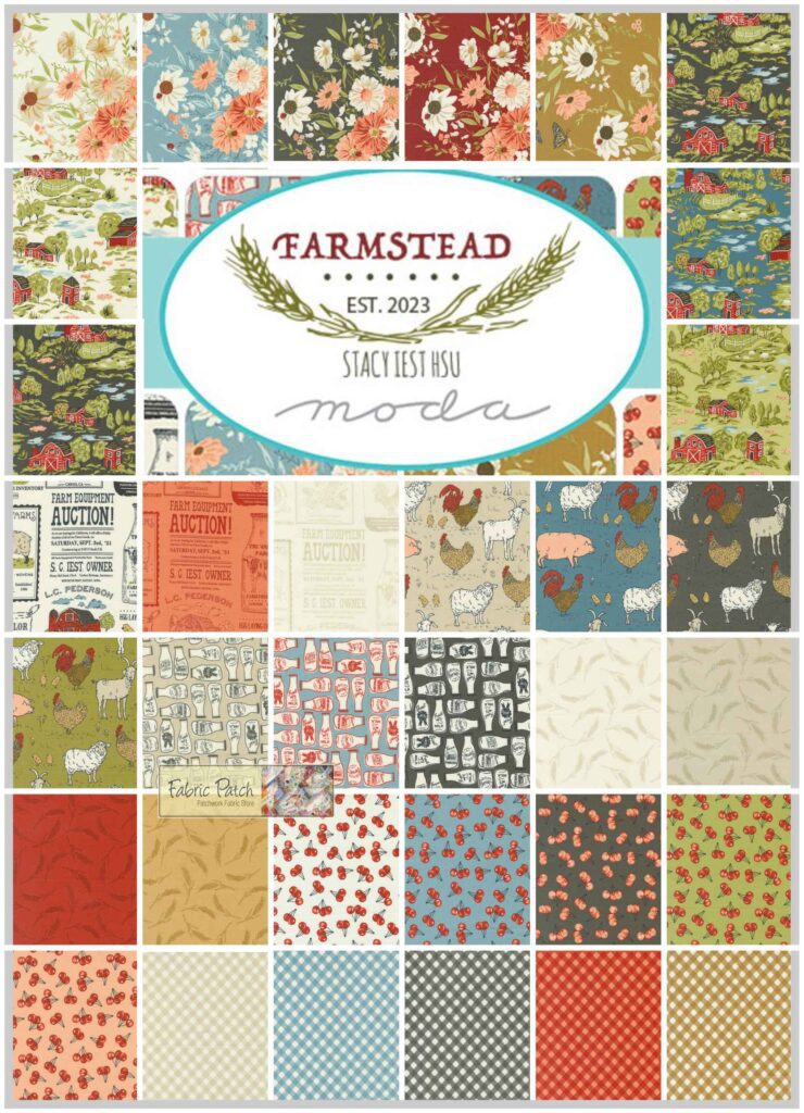 Farmstead Layer Cake

Applique, patchwork and quilting fabrics.

by Stacy Iest Hsu for Moda Fabrics.