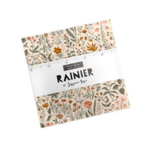 Rainier Charm Square Applique, patchwork and quilting fabrics. Fabric Collection by Jessica Rose for Moda Fabrics