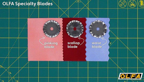 Olfa Rotary WAVE Cutting Blade 45mm-Quilting & Patchwork Accessories