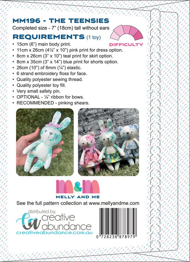The Teensies - by Melly & Me -  Soft Toy Pattern 
