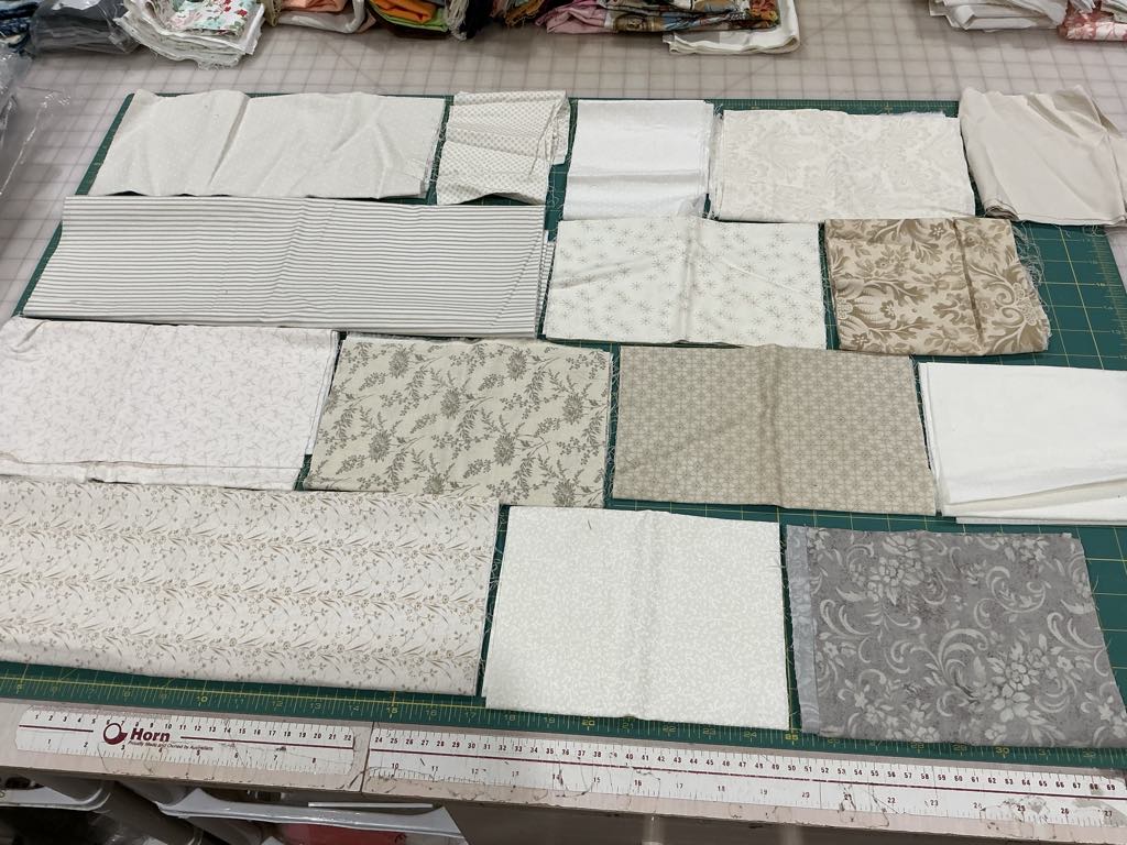 Cream Fabric Bundle - 3.6m Applique, patchwork and quilting fabric